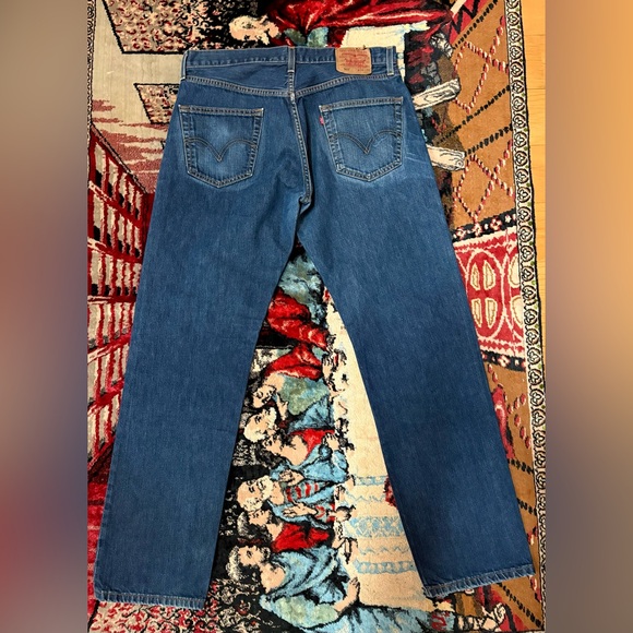 Levis vintage late 90s deep blue 501 jeans SZ 36 - Picture 3 of 6